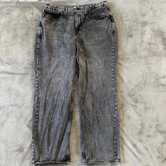 Good American Denim - Good American Good 90's Icon Wide Leg Jeans Black Women's 15 Straight